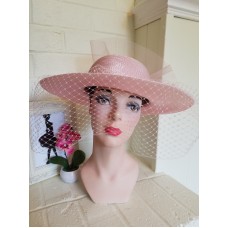 Mujer&apos;s 100% Polypropylene Light Pink Fancy Veiled Church/Dress/Wedding Hat  eb-70138583